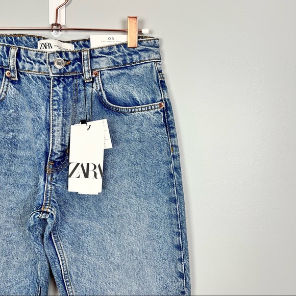Zara The Midwaist Straight Jeans Share Blue Size 4 - Picture 3 of 7